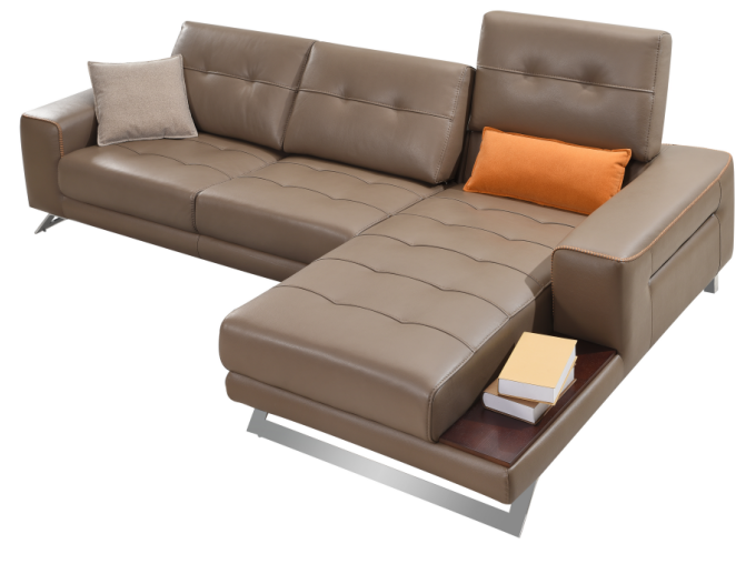L shaped leather sofa